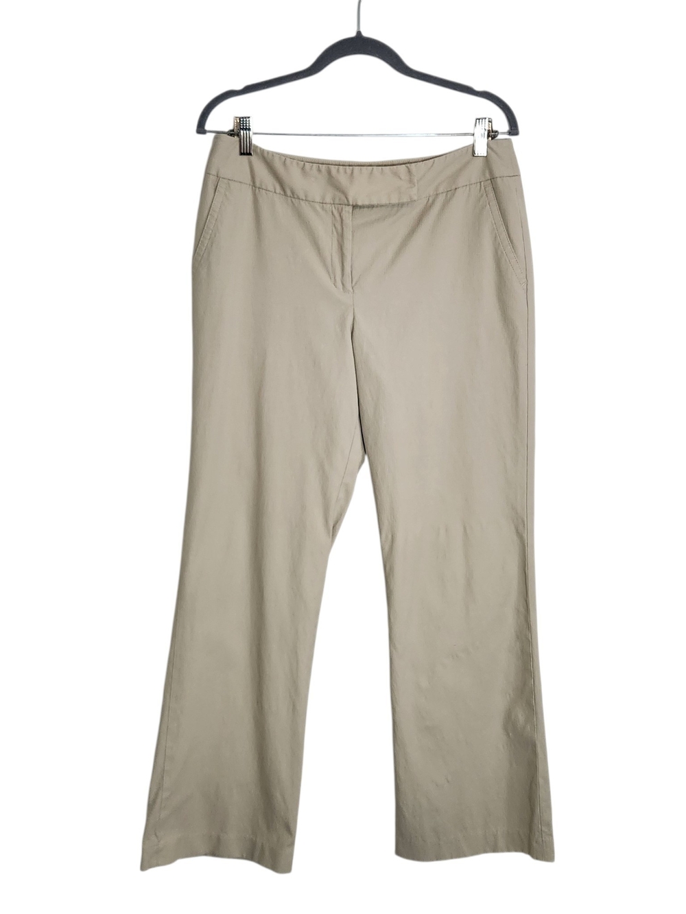 Rafaella Light Khaki Straight Fuller Leg Pants Size 10 Flaw